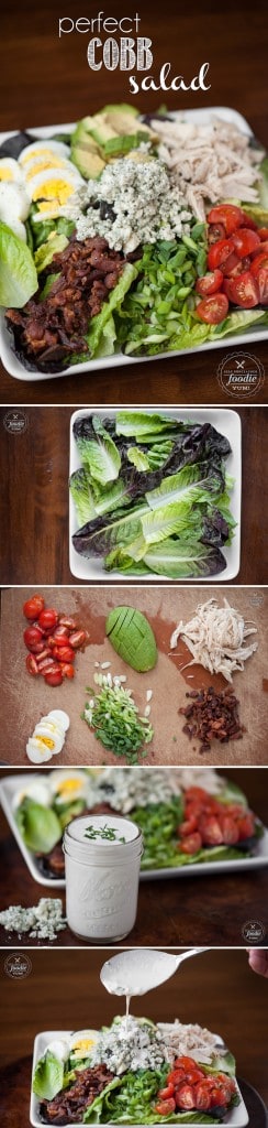 This easy to make Perfect Cobb Salad has everything you want in a delicious summer salad including lots of greens, protein, and bacon!