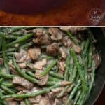 This Perfect Green Bean Casserole is made with fresh Hericot Vert green beans, fresh and dried mushrooms, and is topped with crispy fried onions.