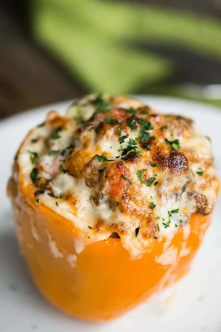 Philly Cheesesteak Stuffed Peppers - Self Proclaimed Foodie