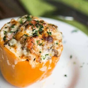 Philly Cheesesteak Stuffed Peppers basically combine all of your favorite Philly Cheesesteak flavors in one easy to make low carb meal.