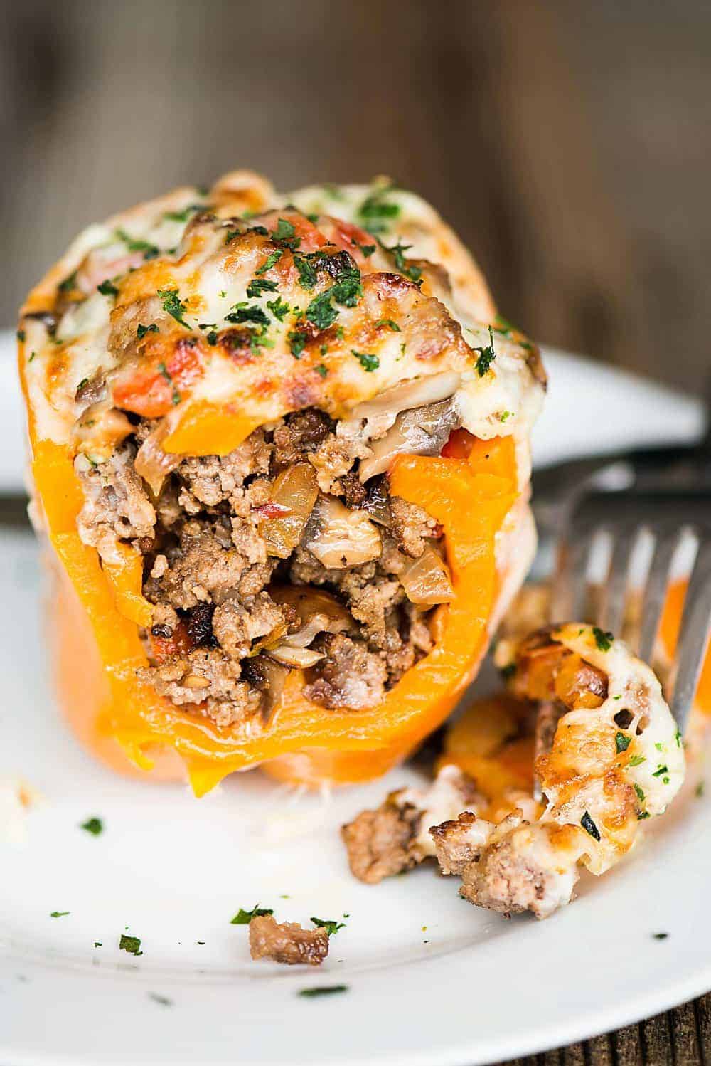 Easy Philly Cheesesteak Stuffed Peppers