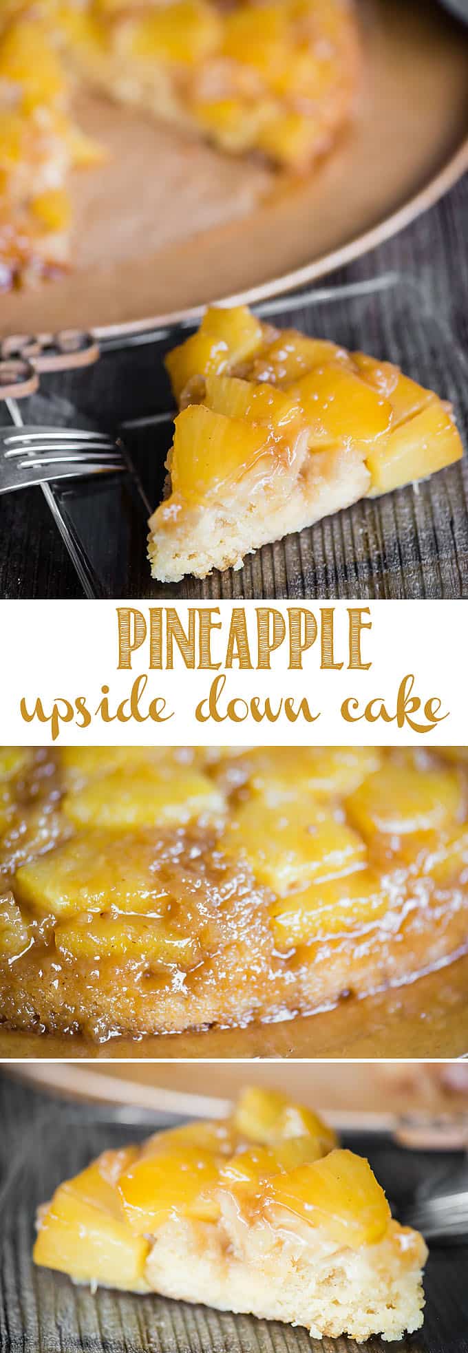 Pineapple Upside Down Cake, made with fresh pineapple and tepache, a type of pineapple hard cider, is the most delicious dessert you can make in a cast iron skillet! A layer of sweet and juicy pineapple pieces are smothered in a super sweet topping. Then the most moist and flavorful cake cooks on top. #pineappleupsidedowncake #upsidedowncake #castiron #pineapple #tepache