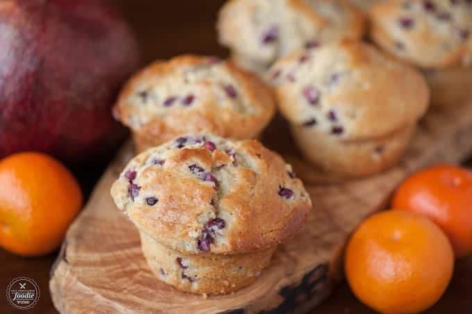 Few things are better than tasty brown butter Pomegranate Orange Muffins, full of fresh pomegranate seeds and orange zest, with your morning cup of coffee.