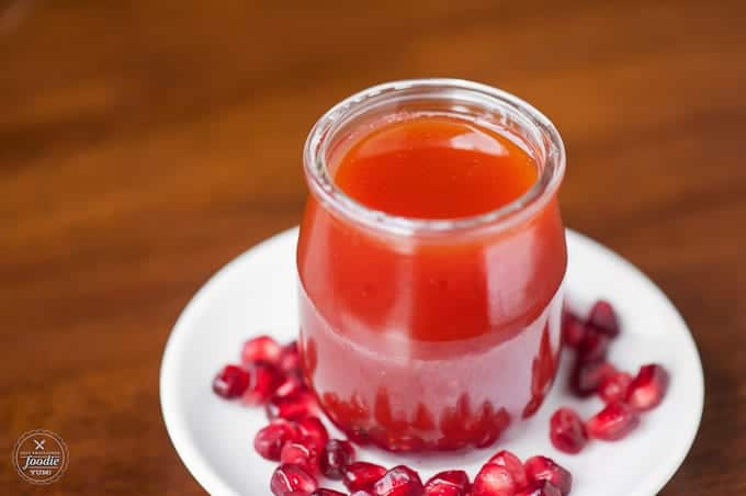 pomegranate vinaigrette and pomegranate