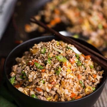 Pork Fried Rice, made with tender pork tenderloin, is a delicious and complete meal your family will love. See how easy it is to make pork fried rice just like a Chinese restaurant in your own kitchen!
