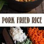 Pork Fried Rice, made with tender pork tenderloin, is a delicious and complete meal your family will love. See how easy it is to make pork fried rice just like a Chinese restaurant in your own kitchen! #porkfriedrice #porktenderloin #dinner