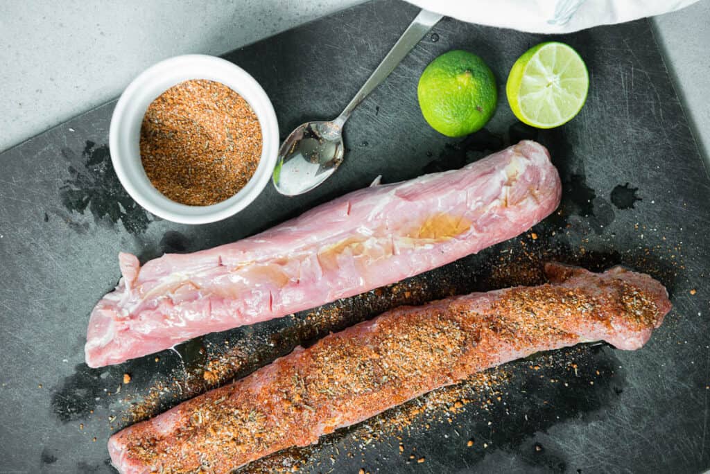 pork tenderloin with dry rub and lime