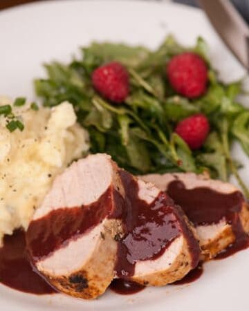 Delight the entire family by making this flavorful and healthy Pork Tenderloin with a savory balsamic Raspberry Sauce for dinner.