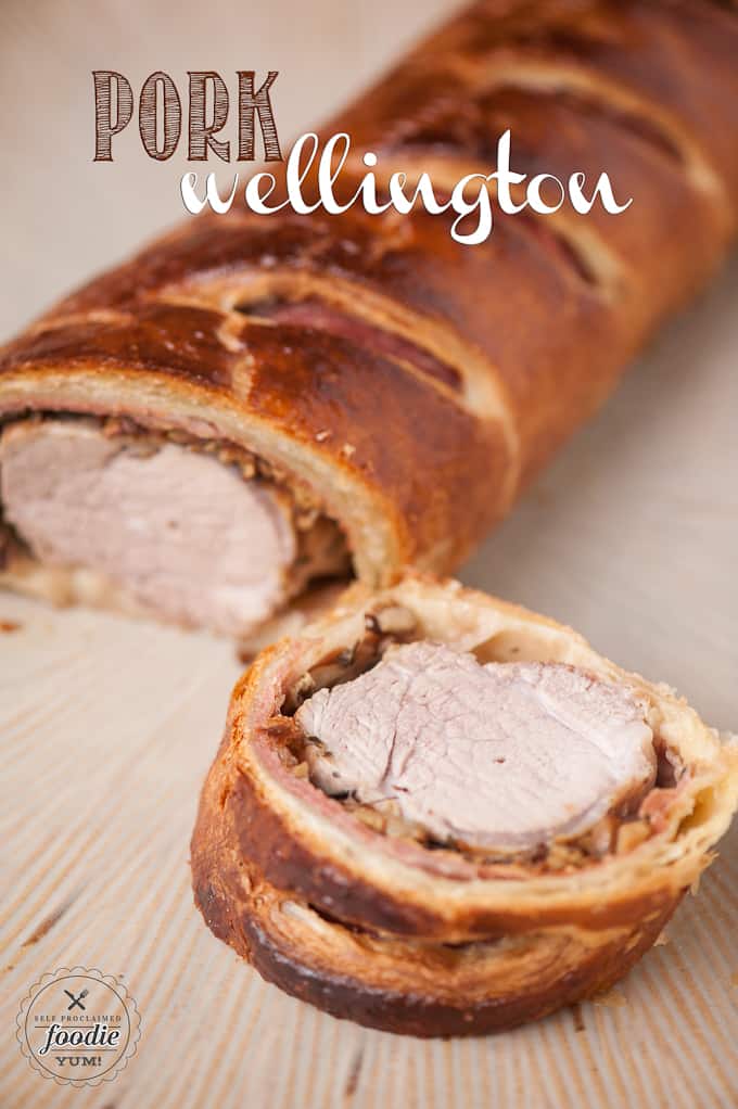 pork wellington with slice