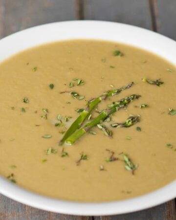 Pressure Cooker Asparagus Soup is a light and healthy spring or summer meal that takes only minutes to prepare and cook. Serve it as a meal or as a side!