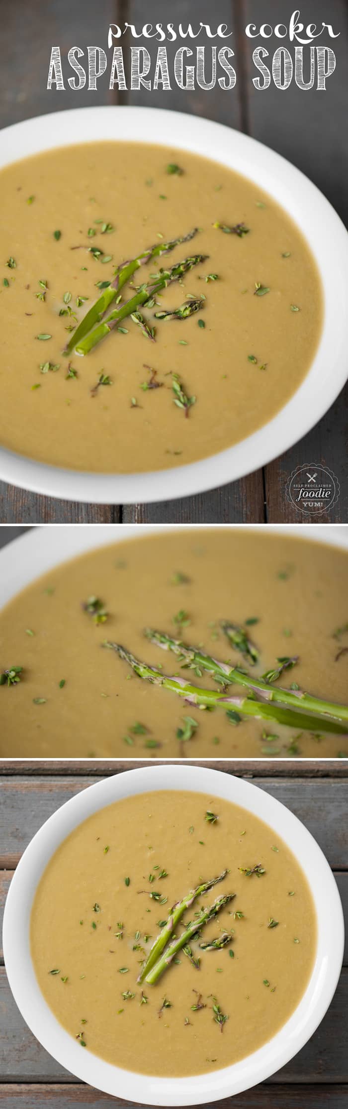 Pressure Cooker Asparagus Soup is a light and healthy spring or summer meal that takes only minutes to prepare and cook. Serve it as a meal or as a side!