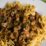 Easy beef stroganoff
