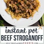 recipe to make beef stroganoff in the instant pot