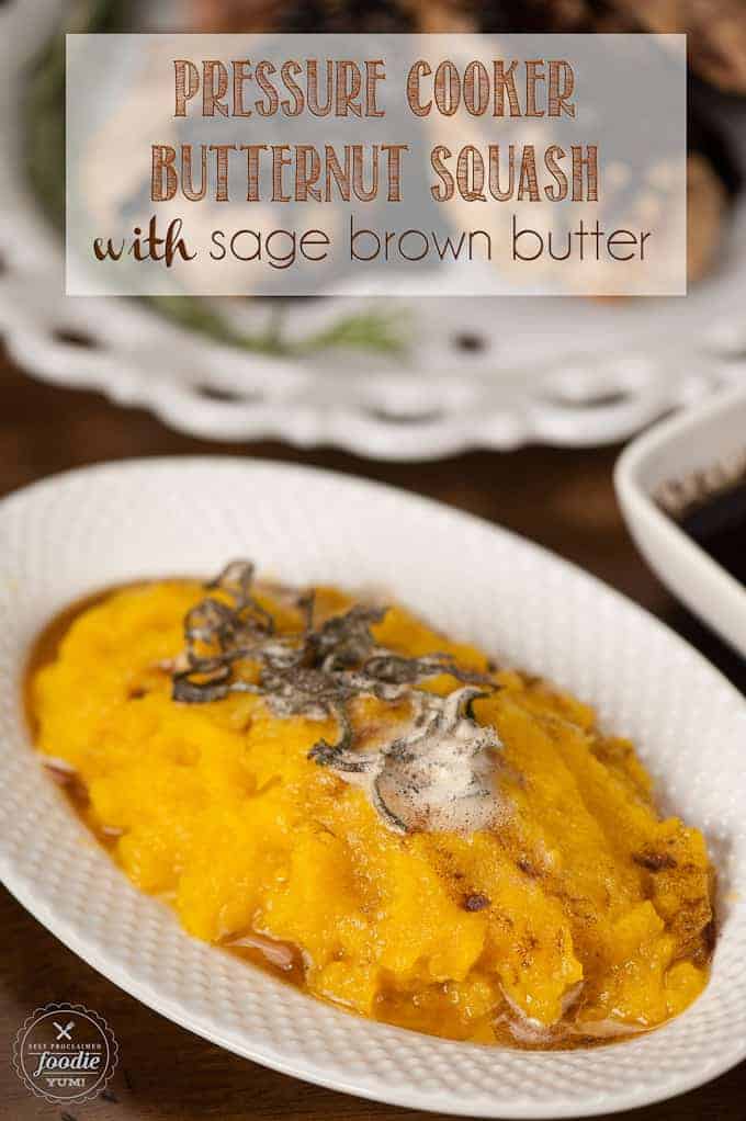 pressure cooker butternut squash with sage brown butter