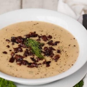 When the weather is cold and dark outside, few meals satisfy better than this comforting Pressure Cooker Potato Leek Soup topped with crisp bacon.