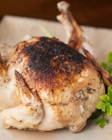 The only way to cook an entire moist and tasty chicken in under thirty minutes while locking in the most flavor is by making a PRESSURE COOKER WHOLE CHICKEN!