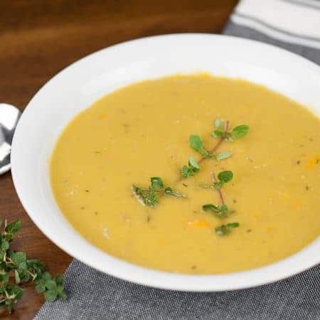 In 40 minutes, your electric pressure cooker can transform frozen smoked ham hocks and dried split peas into the most delicious and healthy PRESSURE COOKER SPLIT PEA SOUP!