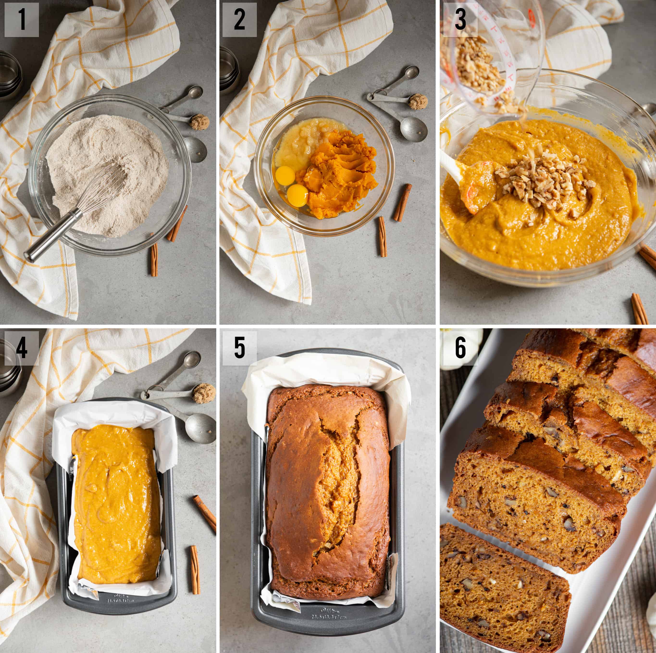 pumpkin bread recipe process photos