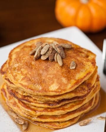 This fall, your family will love delicious and fluffy Pumpkin Buttermilk Pancakes for breakfast. They're really easy to make, so you'll love them too!