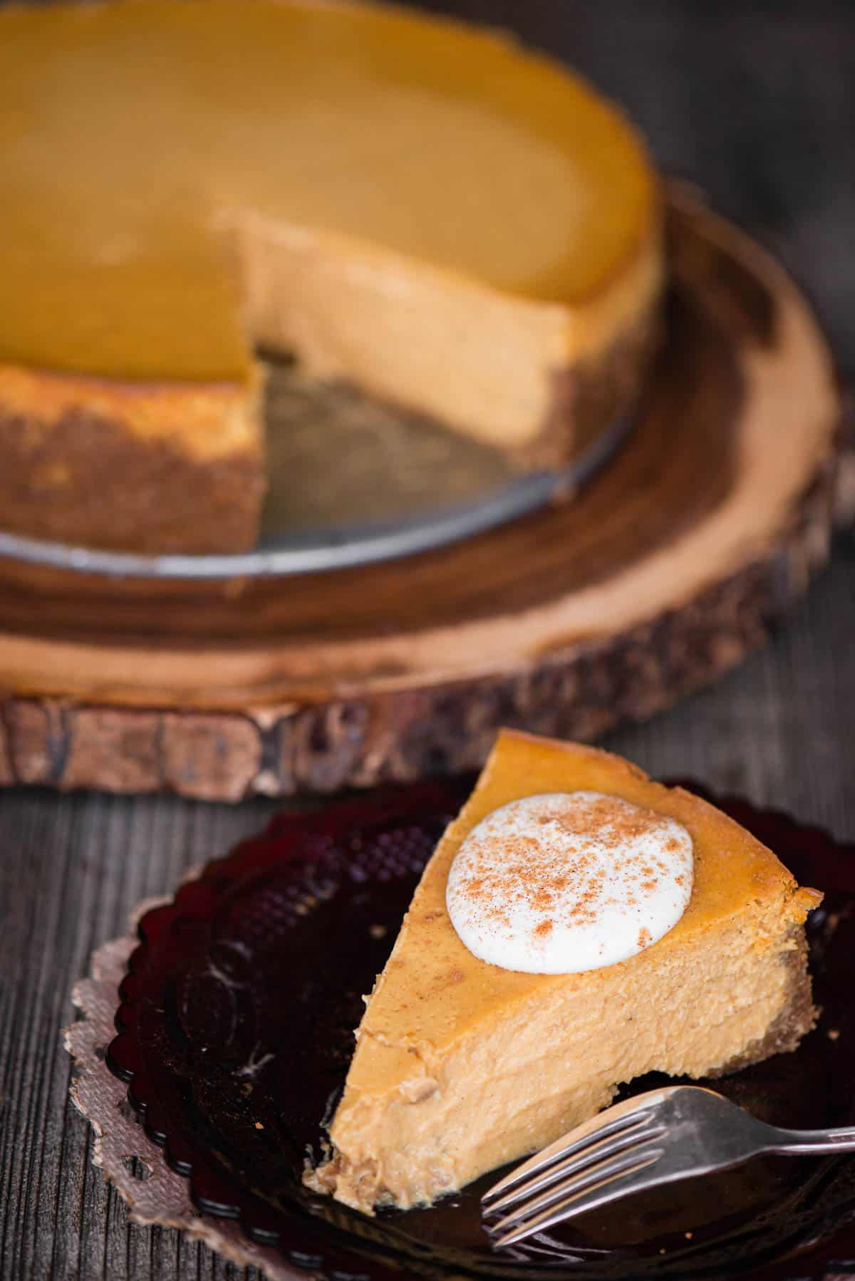 Pumpkin Cheesecake slice