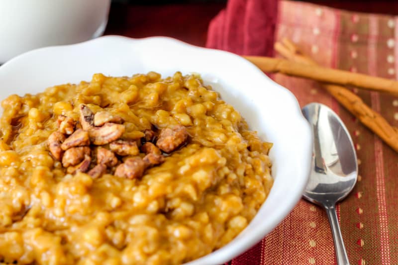 Overnight Pumpkin Pie Oatmeal