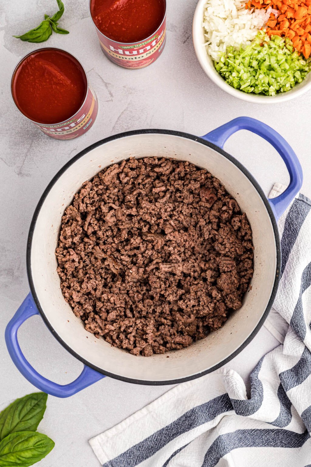 Authentic Homemade Ground Beef Ragu Sauce Slow Cooked