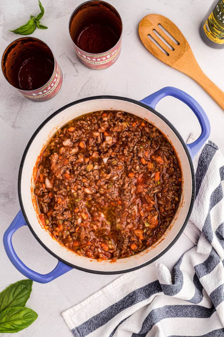 Authentic Homemade Ground Beef Ragu Sauce - Slow Cooked