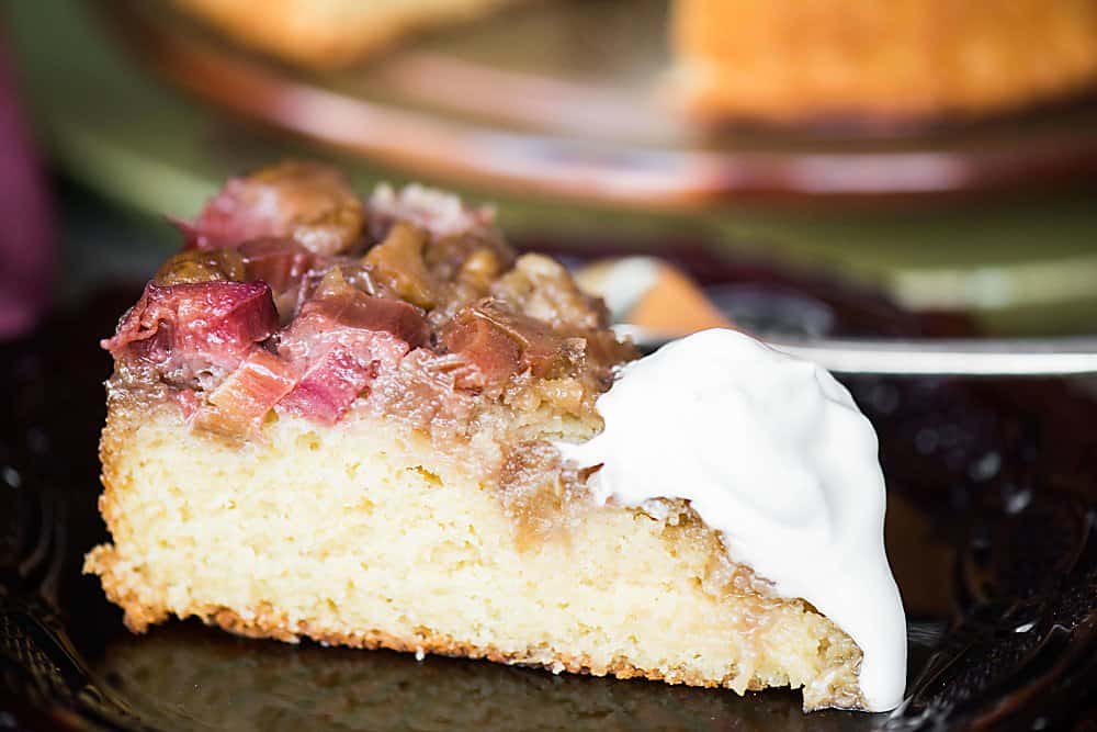 A close up of a piece of cake on a plate