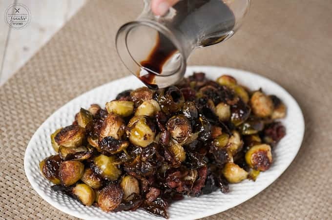 Roasted Brussels Sprouts With Bacon And Balsamic Self Proclaimed Foodie