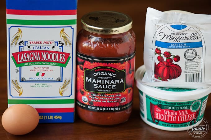 Trader Joes ingredients used to make lasagna
