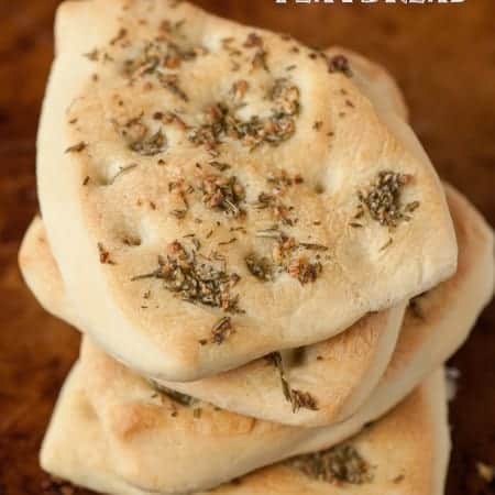 Homemade Rosemary Focaccia Flatbread is a rich and savory flat bread that has the same great olive oil taste as fluffy focaccia, but its more dense.