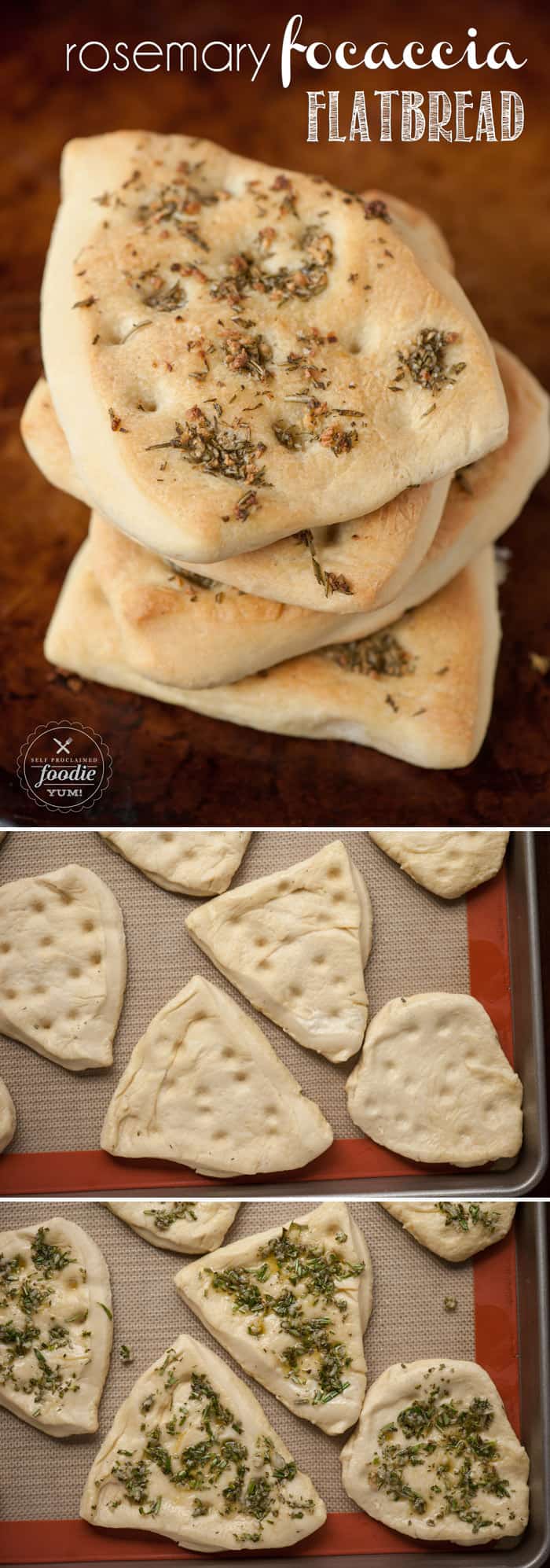 Homemade Rosemary Focaccia Flatbread is a rich and savory flat bread that has the same great olive oil taste as fluffy focaccia, but its more dense.
