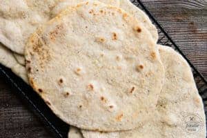 homemade flatbread that has been cooked