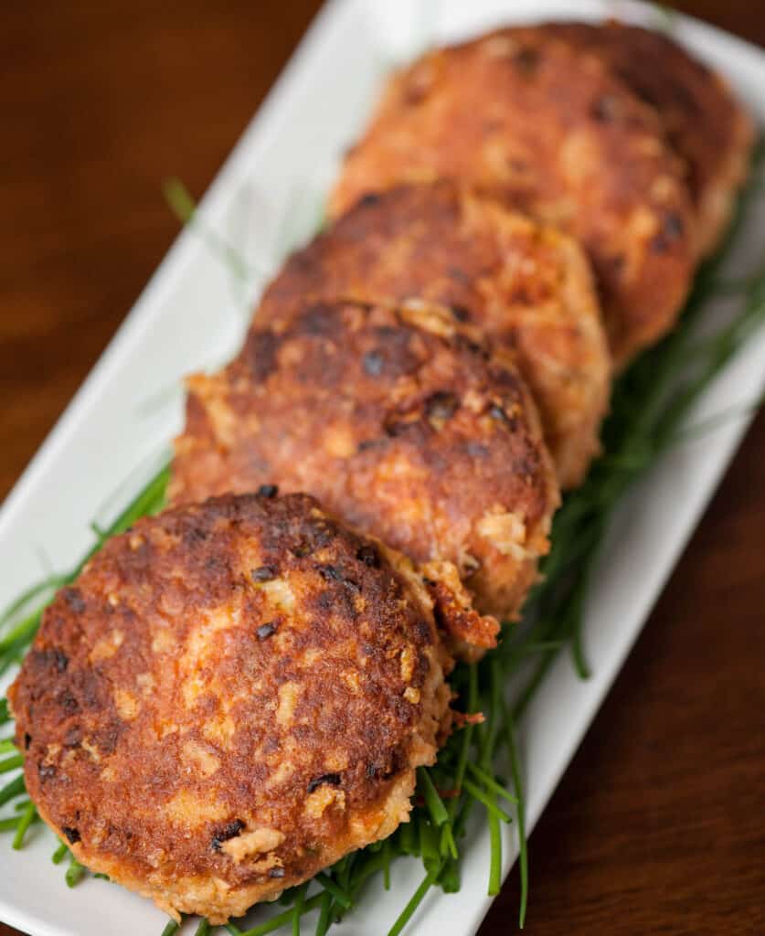 homemade salmon patties made with canned salmon