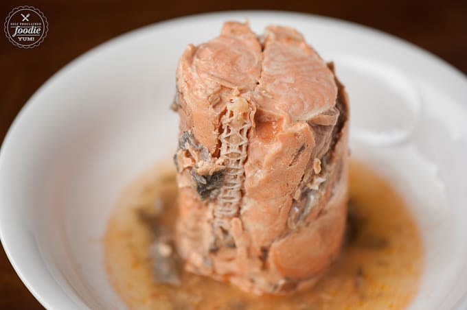 canned salmon with skin and bones