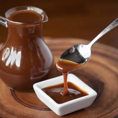 This Salted Caramel Sauce with rich, decadent, and complex flavors is the best caramel sauce I have ever eaten, perfectly complimented by the flaked salt.