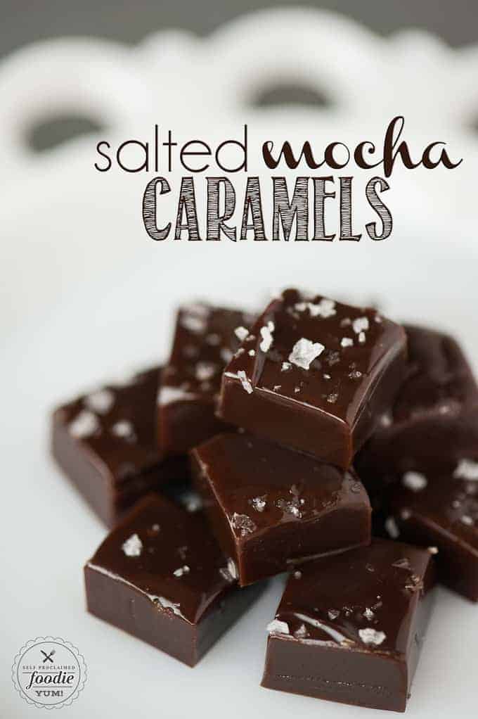 salted mocha caramels