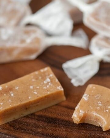 These sweet & chewy homemade Salted Vanilla Bean Caramels, made with the goodness of browned butter and lots of vanilla beans, are the perfect holiday gift!