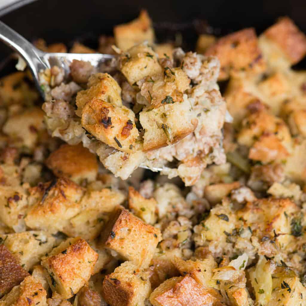 Homemade Sausage Stuffing {Dressing Recipe} Self Proclaimed Foodie