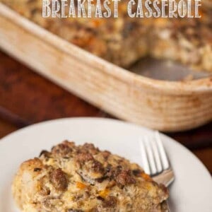 This Sausage Tater Tot Breakfast Casserole is the perfect weekend breakfast any time of year, but my family especially loves it on holiday mornings.