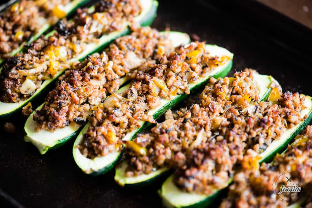 Sausage Zucchini Boats recipe