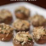 A plate of Stuffed mushrooms