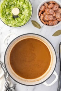 cooked roux for Seafood Gumbo recipe