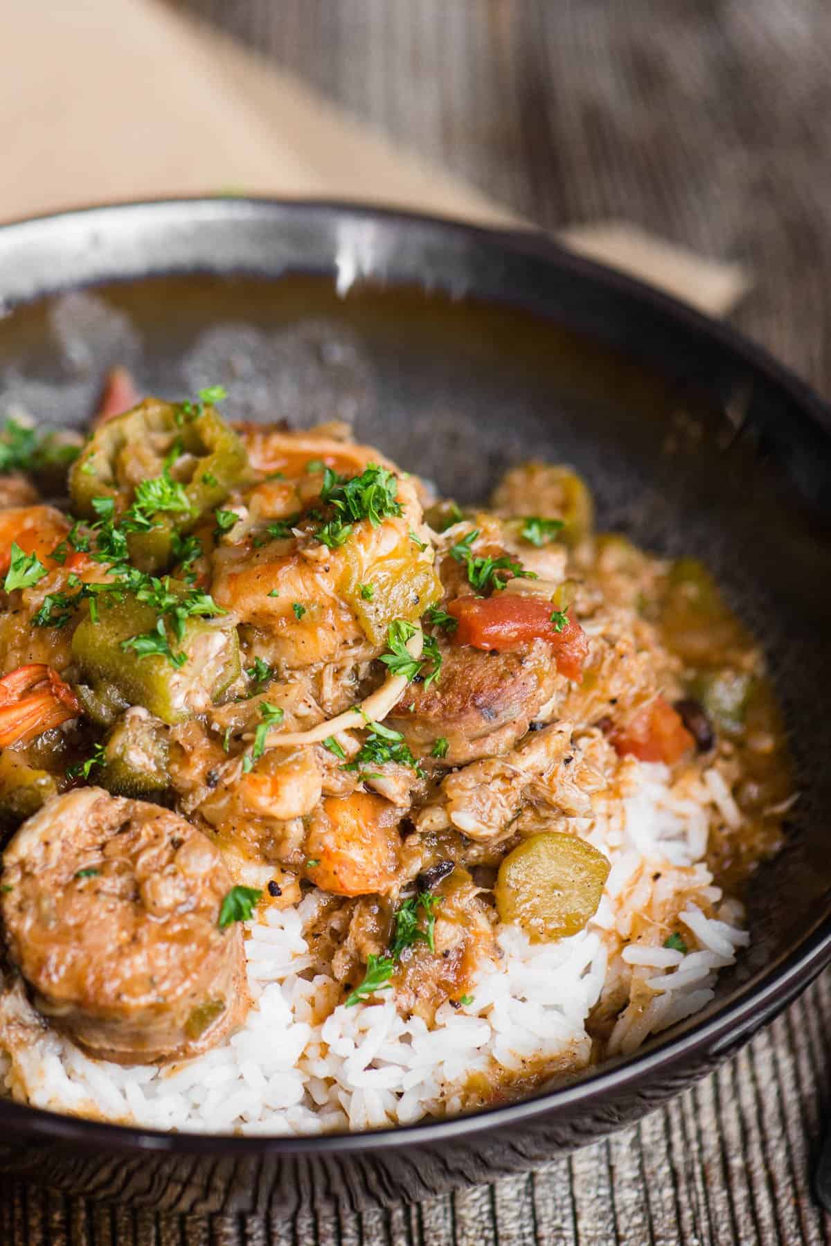 Seafood Gumbo - Self Proclaimed Foodie