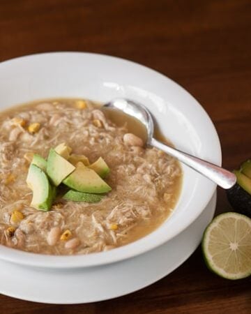 This Skinny White Chicken Chili is super healthy, full of protein, packed with flavor, really easy to make, and a great meal your family will love.