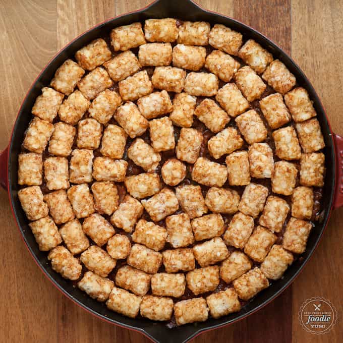 tater tots in a pan