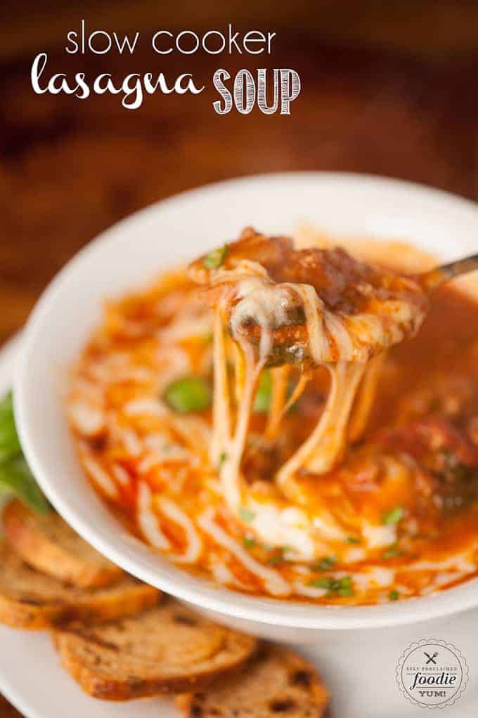 slow cooker lasagna soup