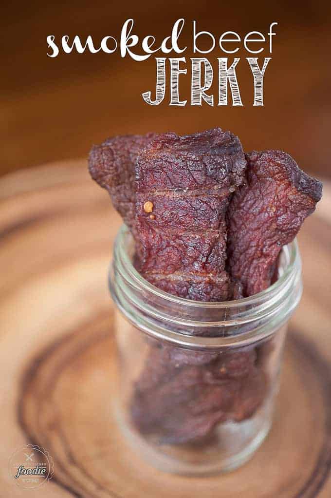 homemade beef jerky in mason jar