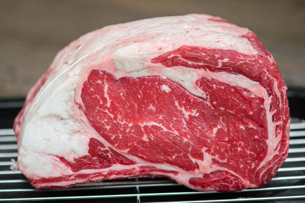 prime rib roast cut from butcher