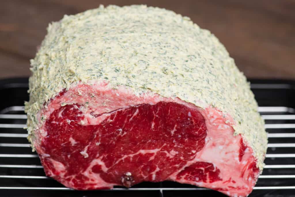 prime rib roast with compound butter
